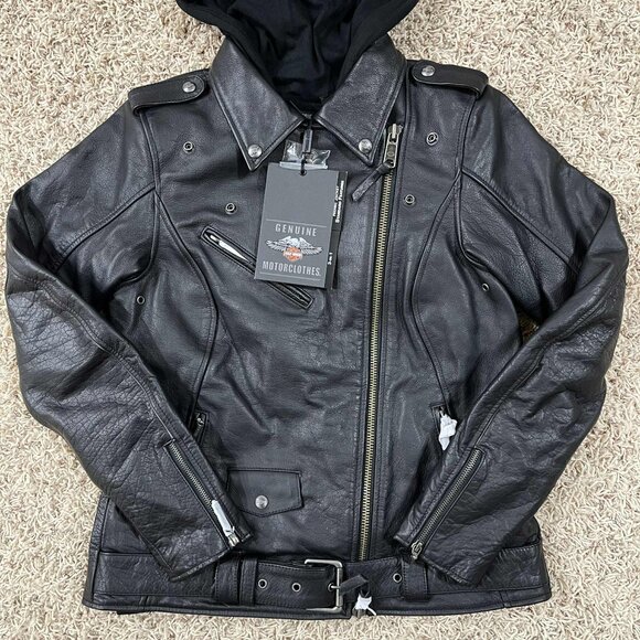 Harley-Davidson Women’s Potomac 3-in-1 Genuine Leather Riding Jacket, Size M - Picture 1 of 16